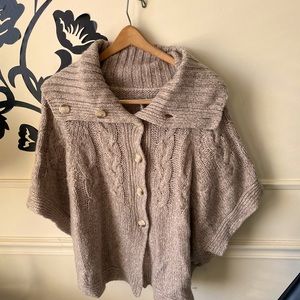 Button Down Sweater poncho